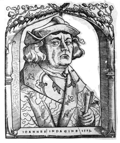 Porträt von Johannes von Indagine, nach Hans Baldung Grien, aus 